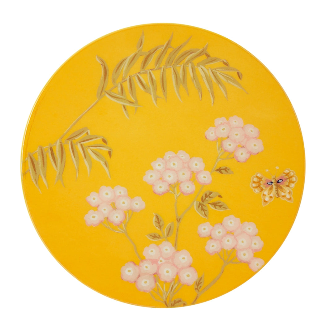 Addison Ross Yellow Chinoiserie Coasters Set of 4