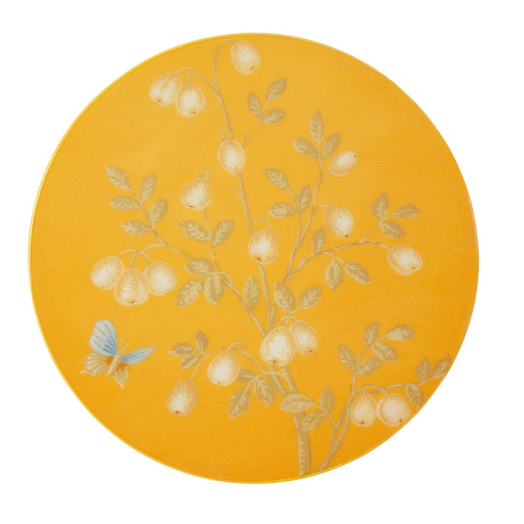 Addison Ross Yellow Chinoiserie Coasters Set of 4