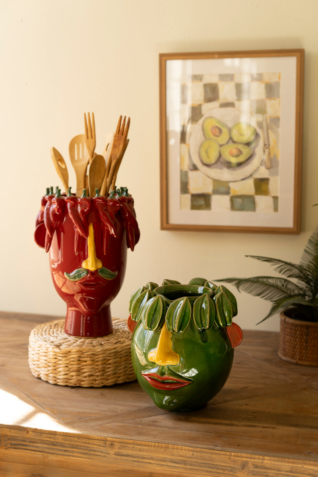 Ceramic Produce Head Planter / Starfruit