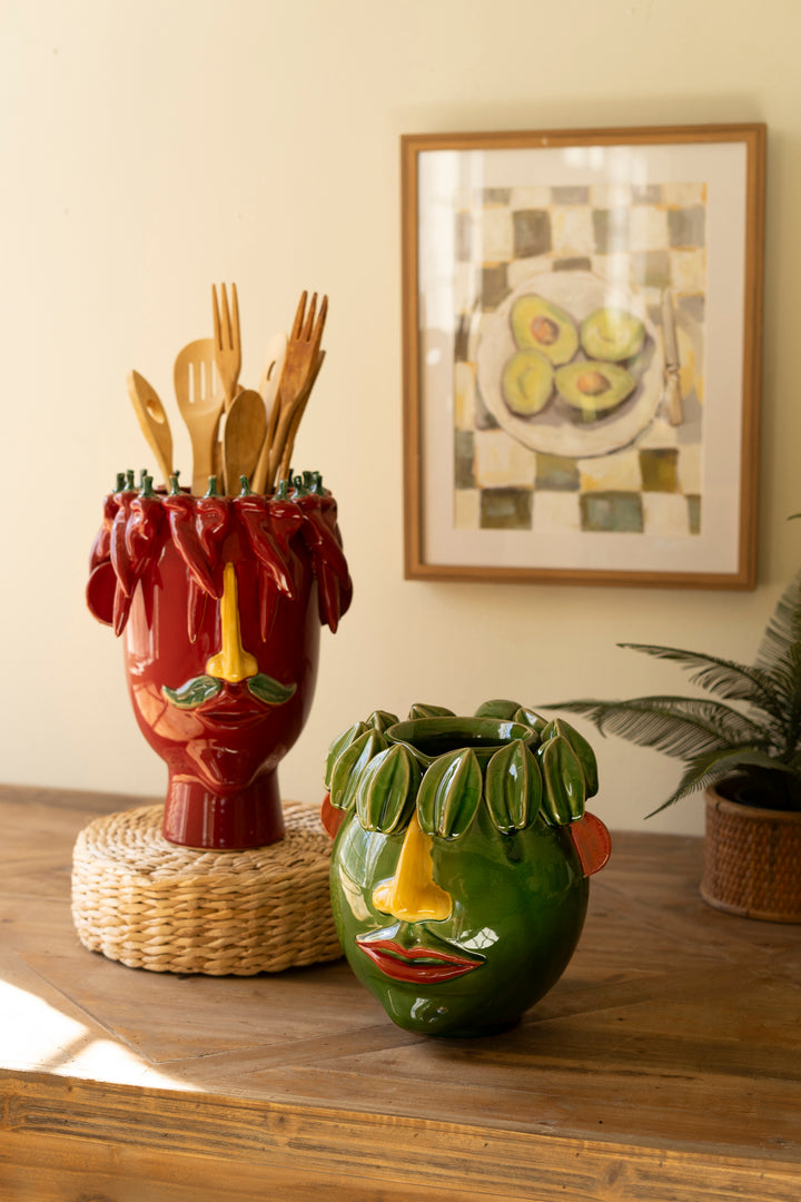 Ceramic Produce Head Planter / Starfruit