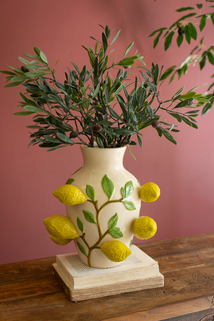 Ceramic Lemons Vase