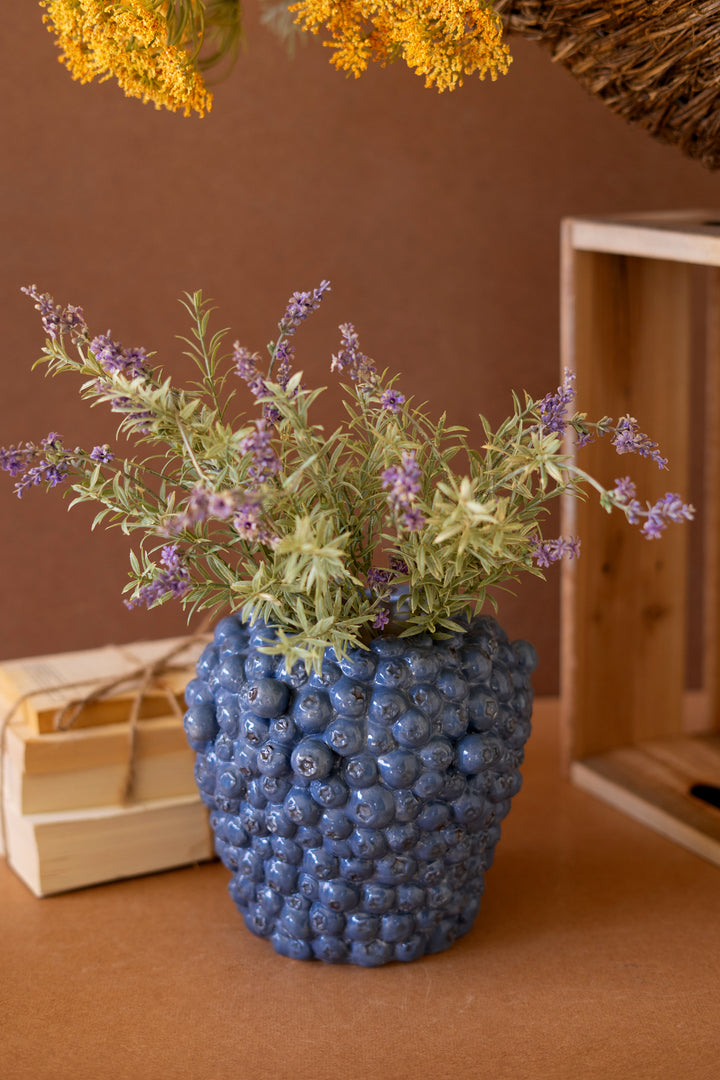 Ceramic Blueberries Vase