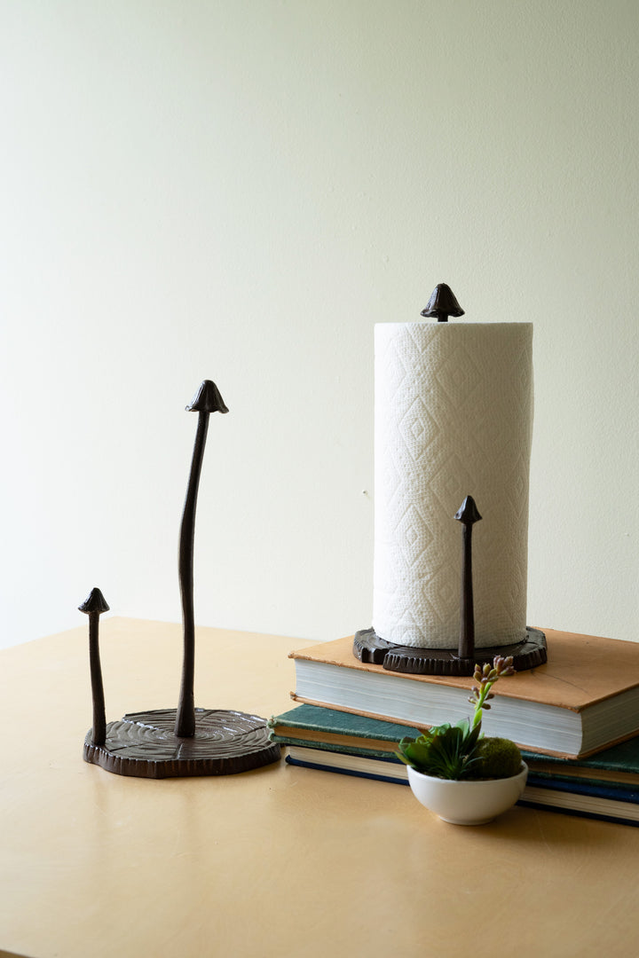 Cast Iron Mushroom Paper Towel Holder