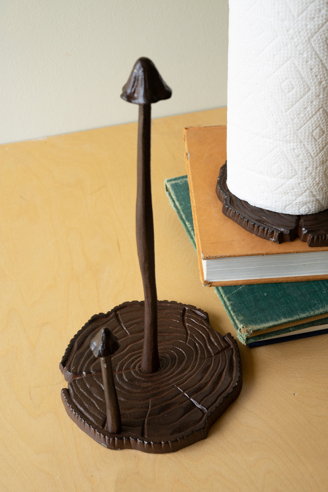 Cast Iron Mushroom Paper Towel Holder