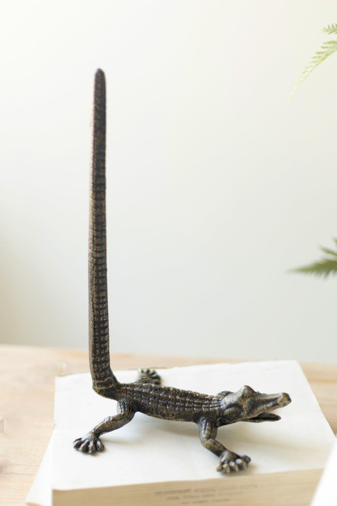 Cast Iron Crocodile Toilet Paper Holder Set of 2