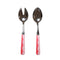 Addison Ross Wave Salad Servers - Watermelon & Pink (2‑Piece Set)