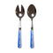 Addison Ross Wave Salad Servers - Periwinkle & Pale Blue (2‑Piece Set)