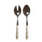 Addison Ross Wave Salad Servers - Cappuccino & White (2‑Piece Set)