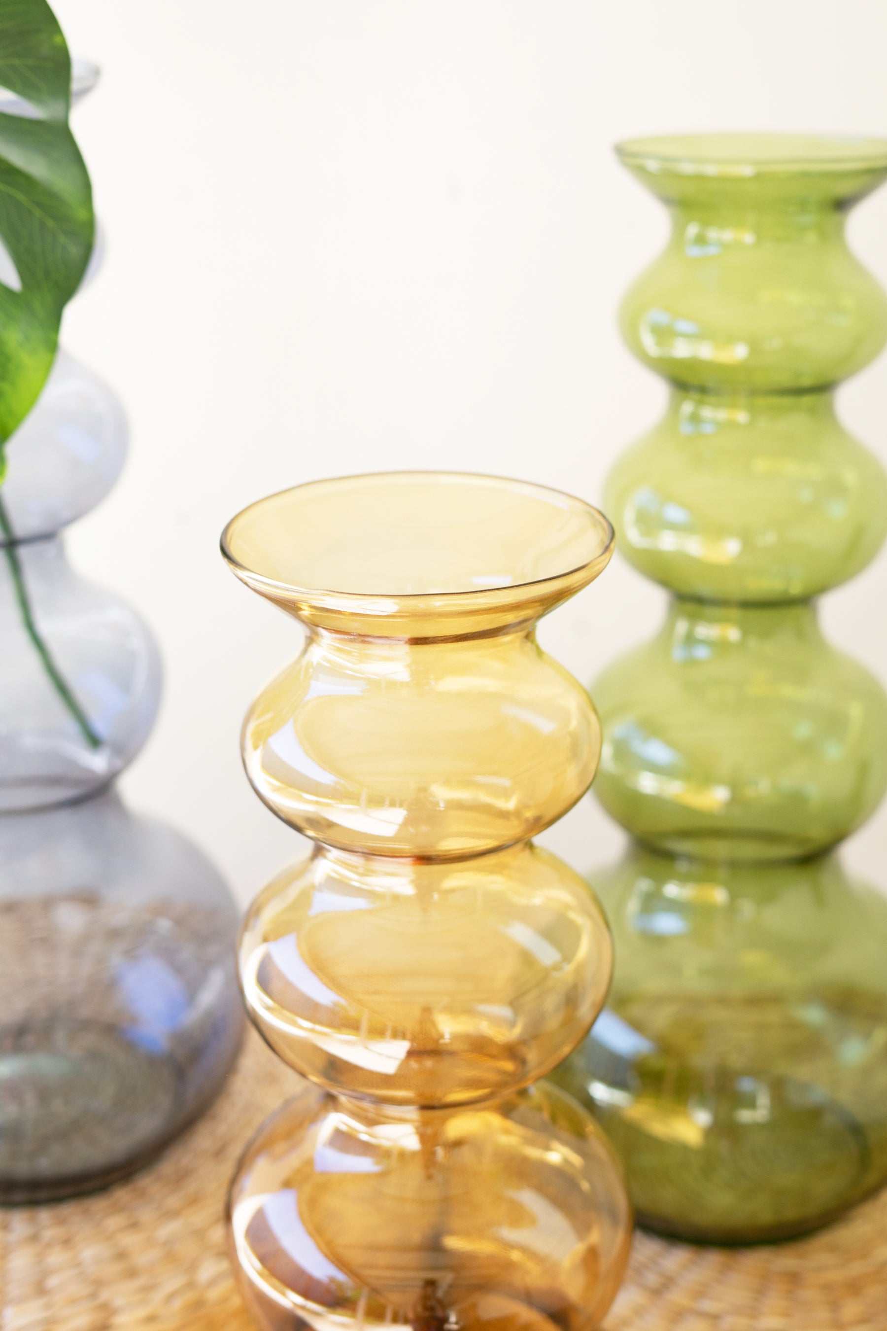 Large Glass Bubble Vase / Amber – Hudson & Vine