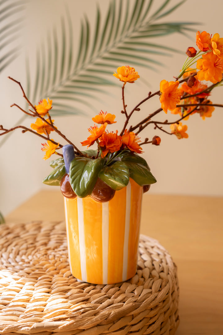 Set of 2 Ceramic Cocktail-Inspired Vases