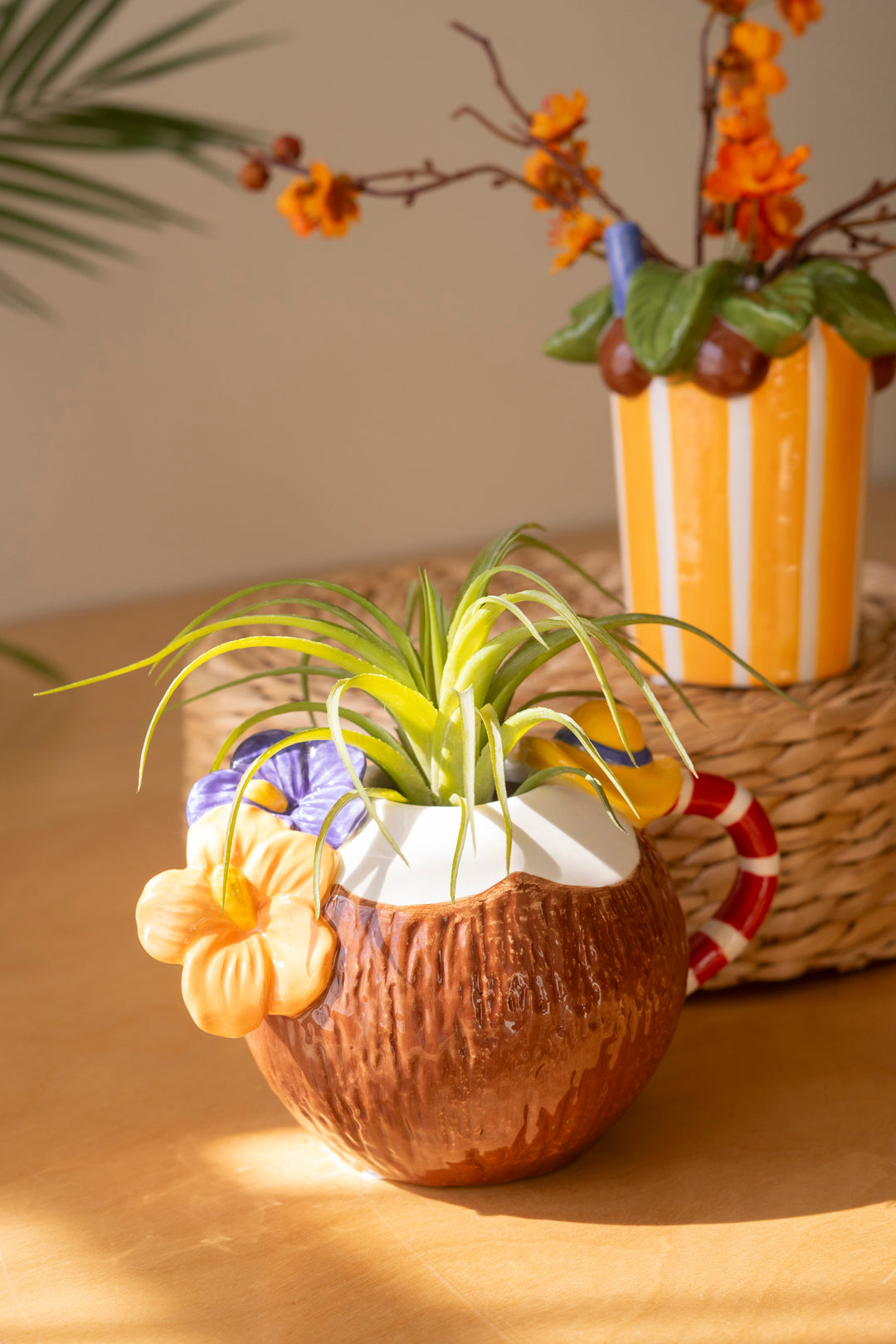 Set of 2 Ceramic Cocktail-Inspired Vases