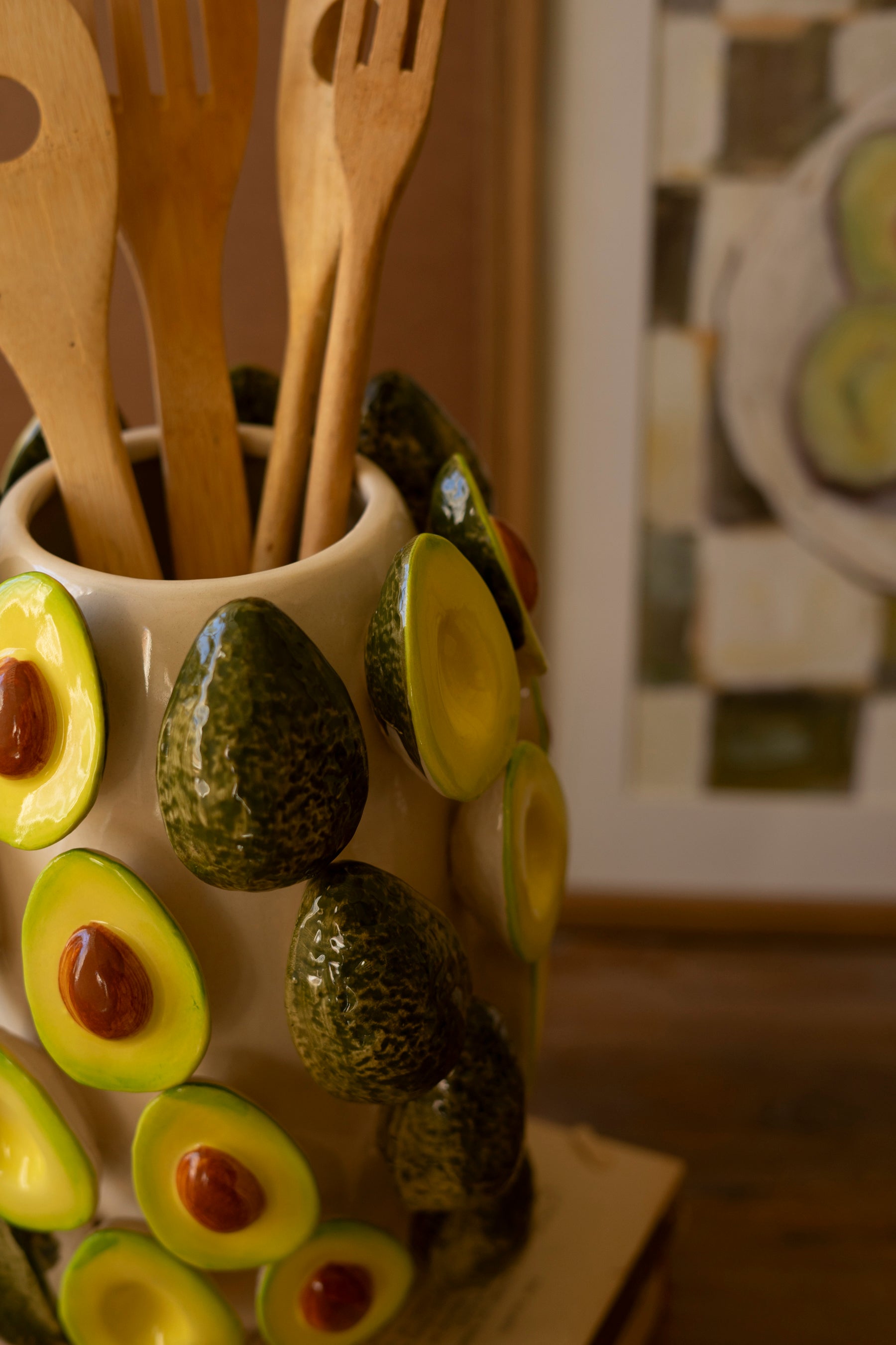 Ceramic Produce Vase / Avocados - Thumbnail 3