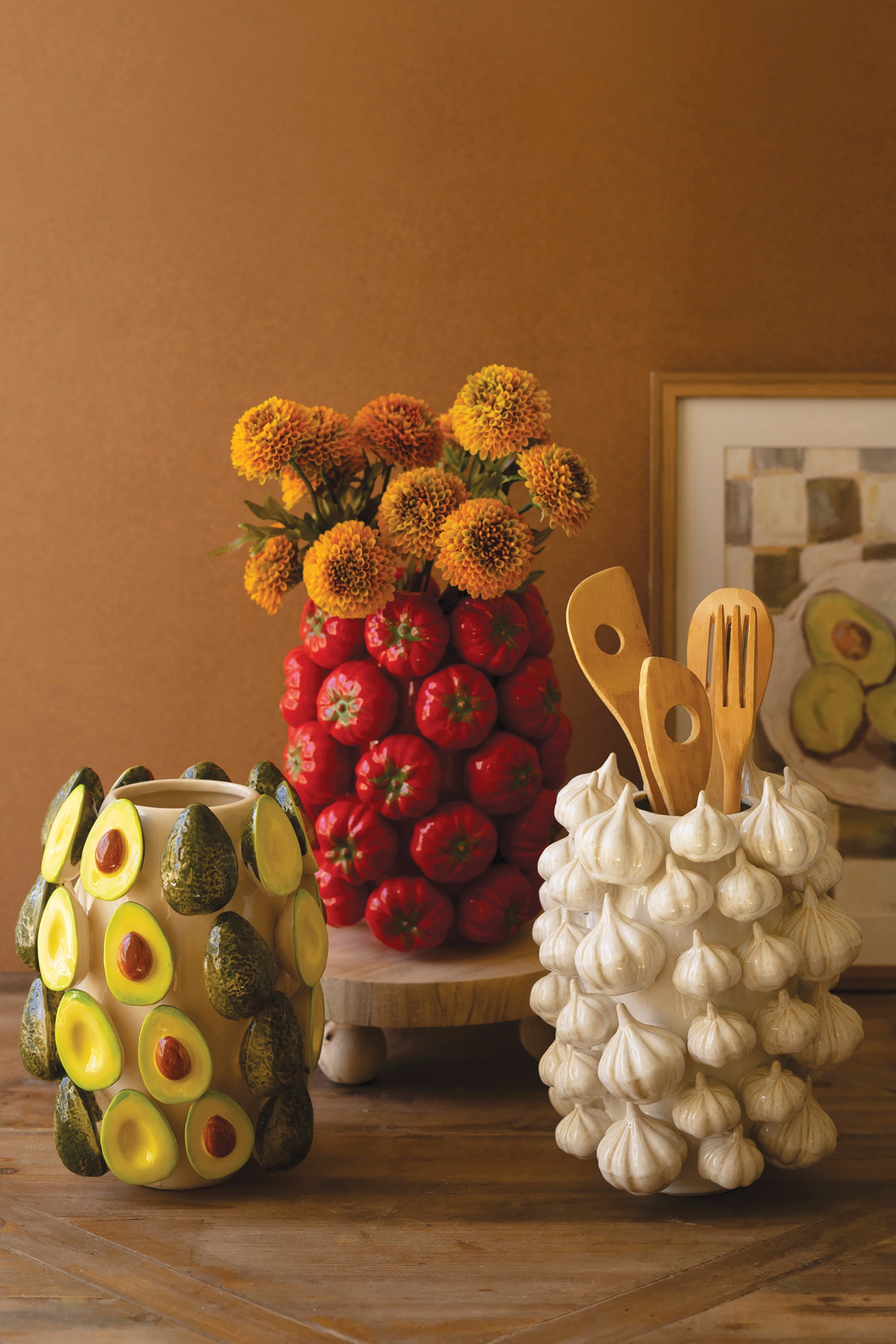 Ceramic Produce Vase / Avocados - Thumbnail 4