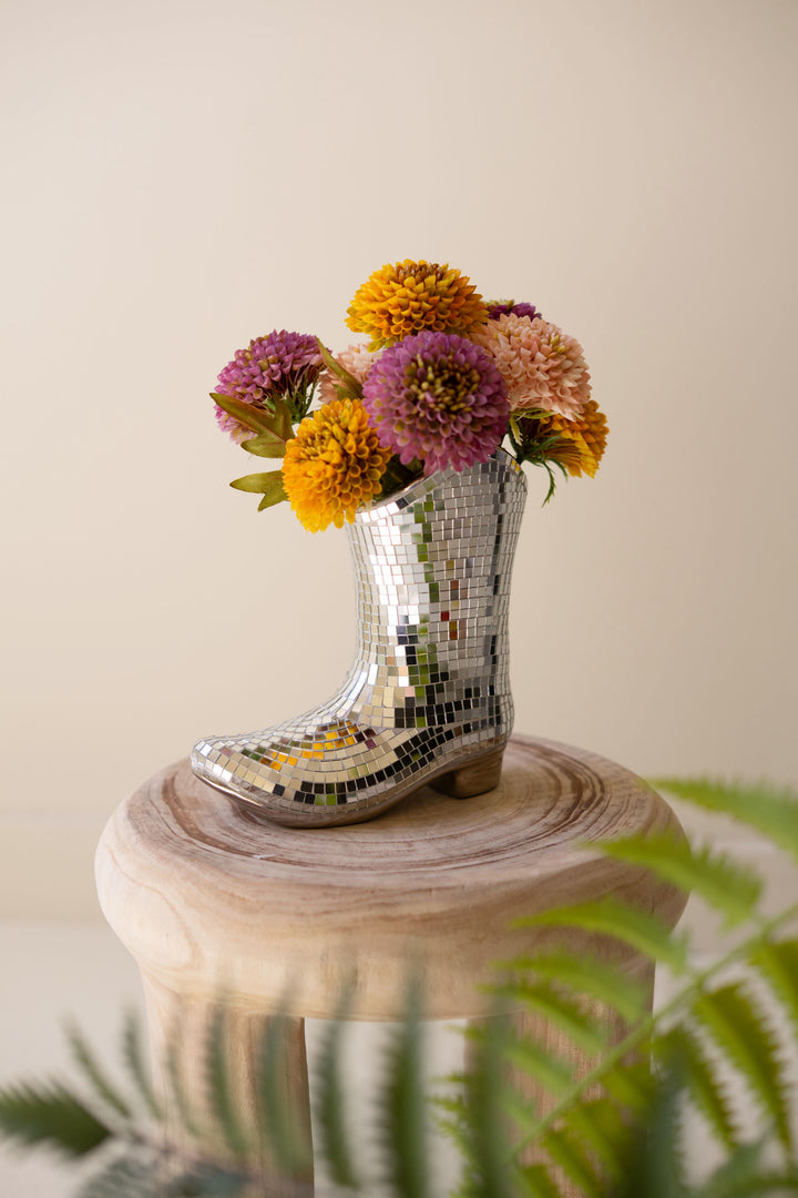 Ceramic Disco Boot Vase