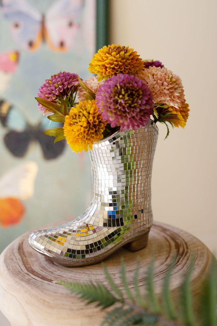 Ceramic Disco Boot Vase