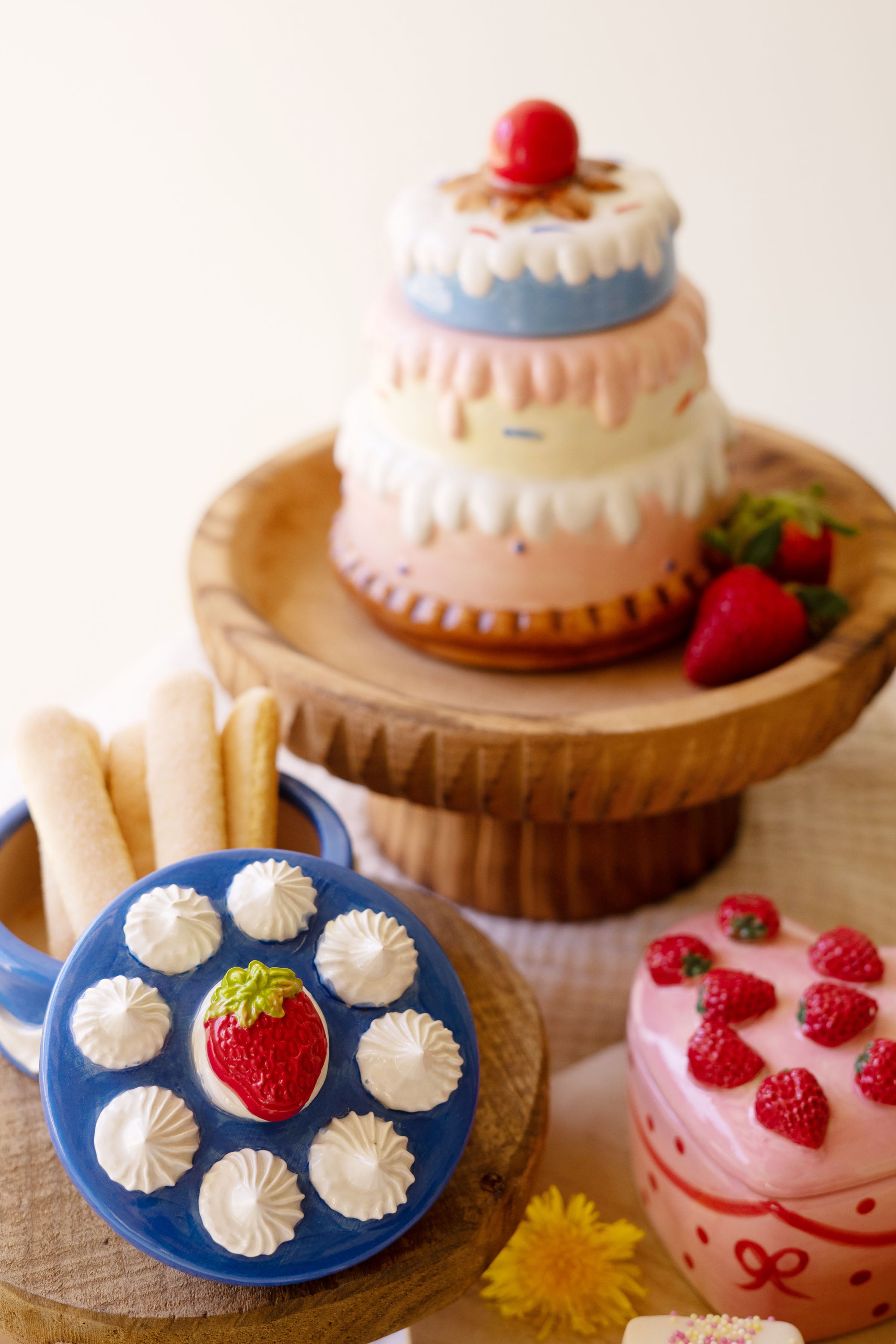 Set of 3 Ceramic Dessert Boxes - Thumbnail 3