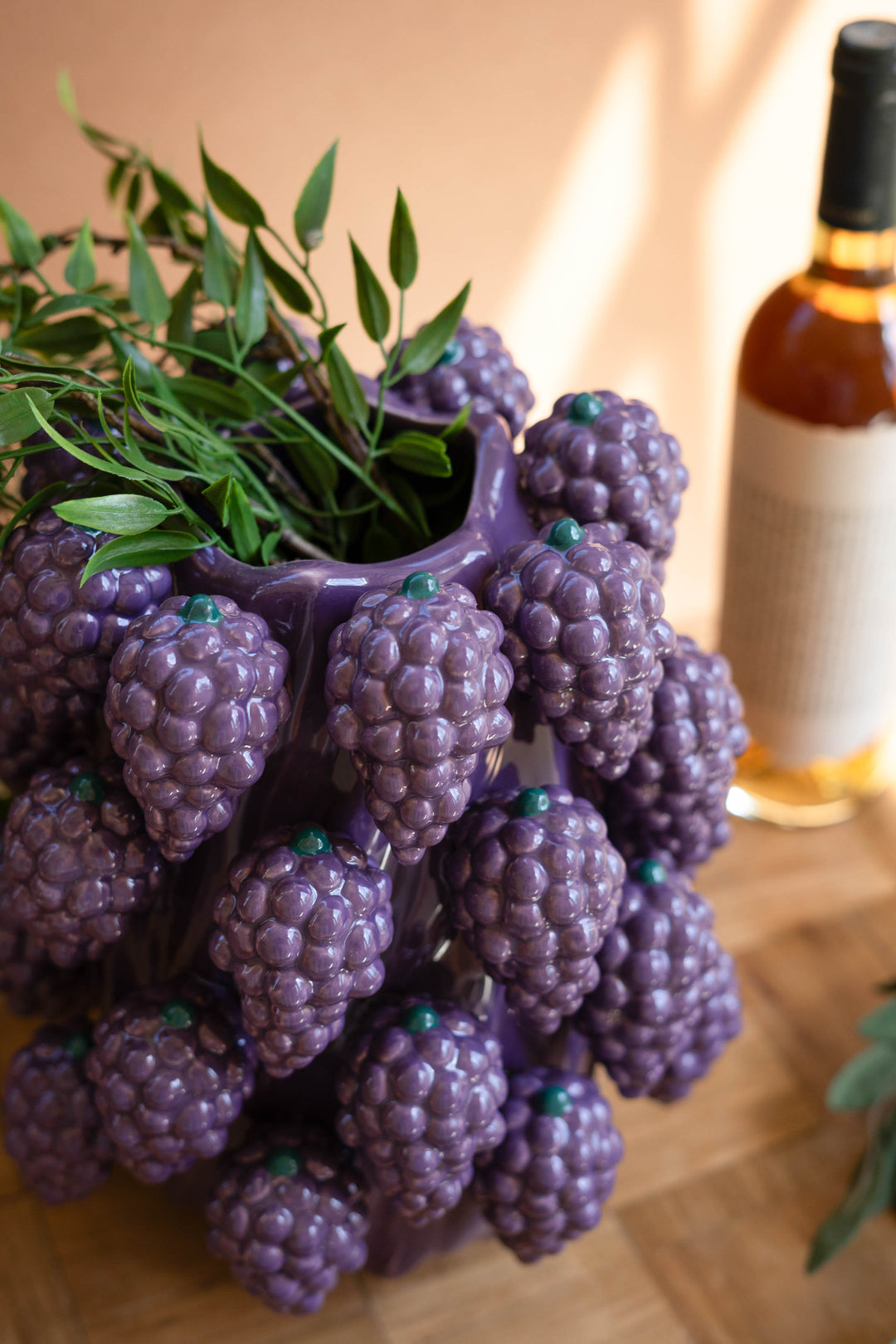Ceramic Grapes Vase