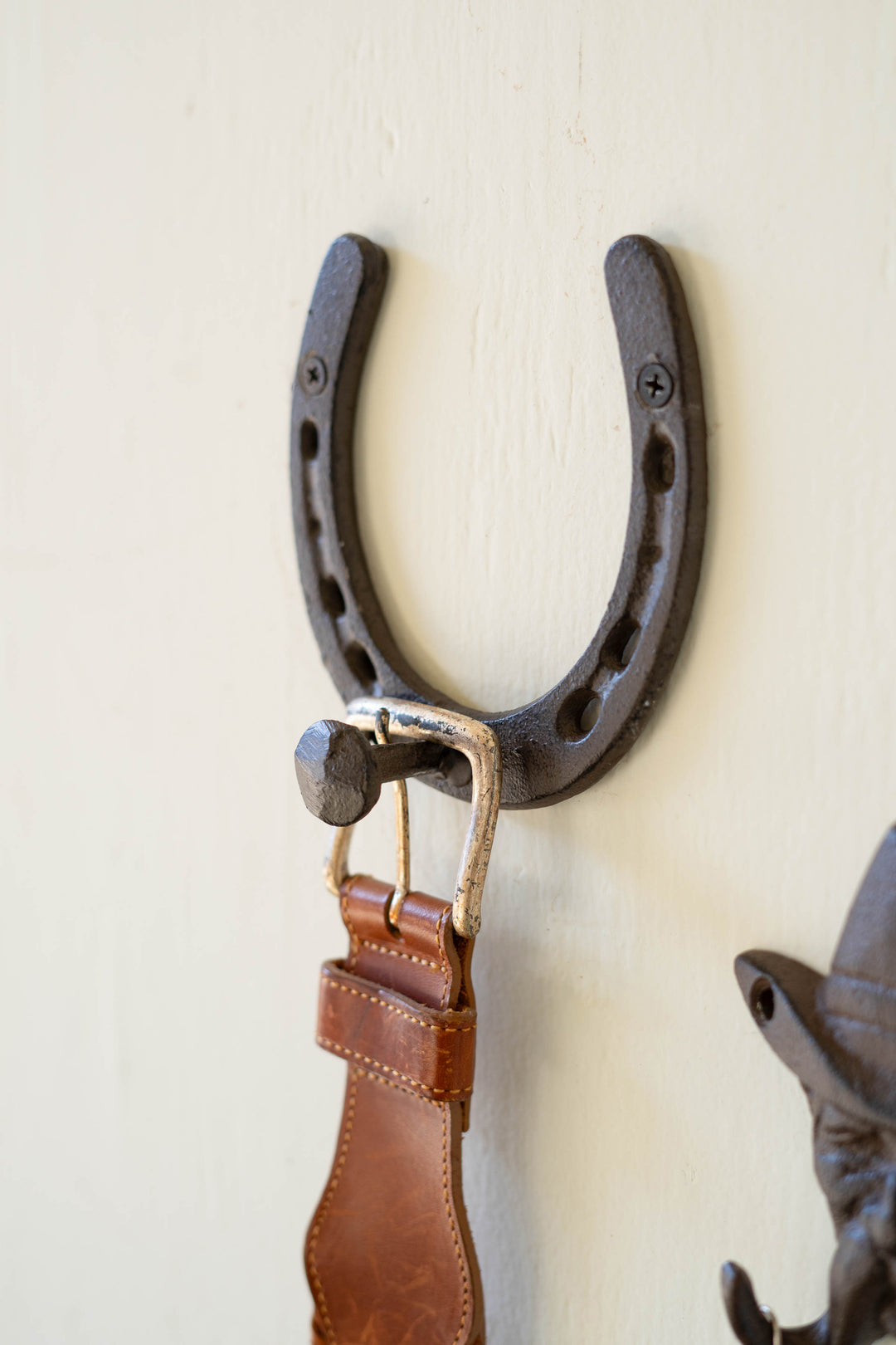Cast Iron Horseshoe Hook (Set of Four)