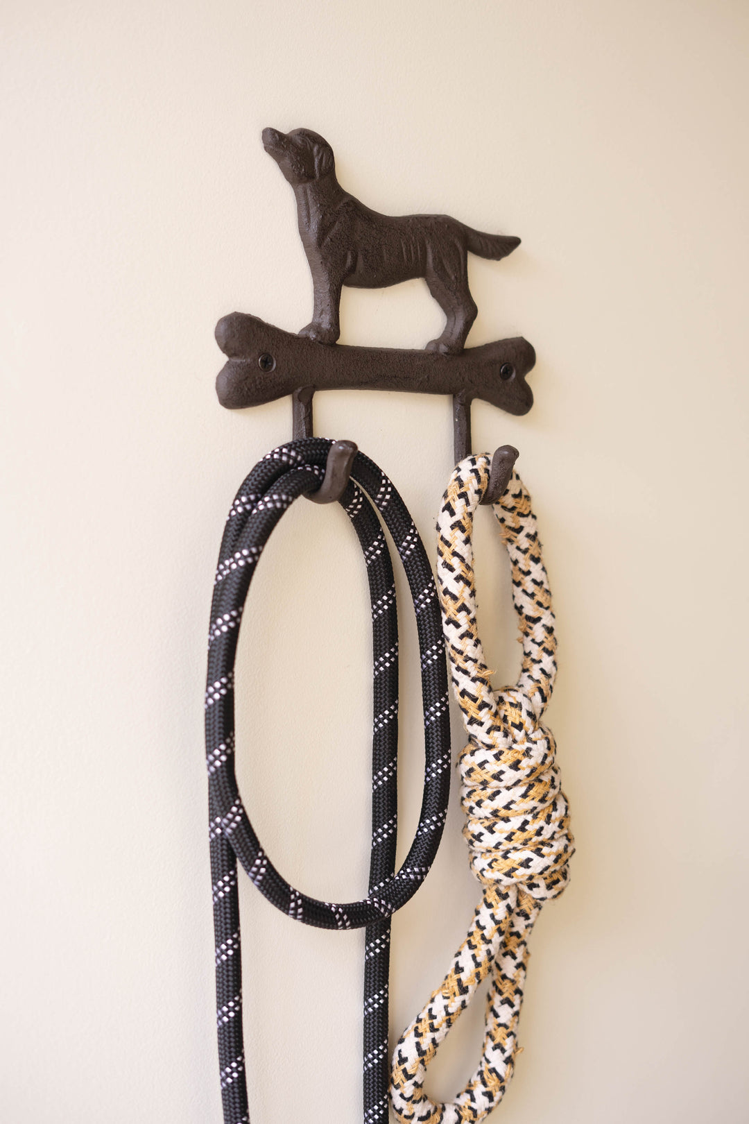 Cast Iron Dog with Bone Wall Hook (Set of Four)