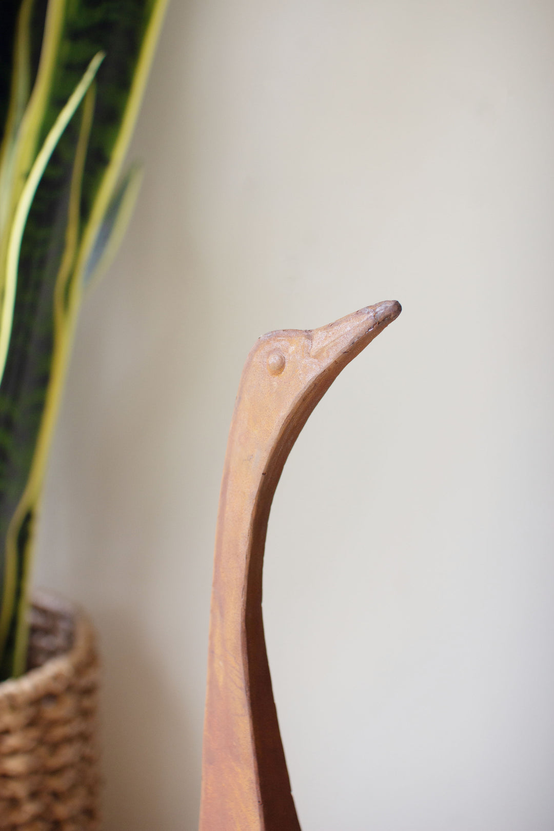 Set of 3 Rustic Metal Geese