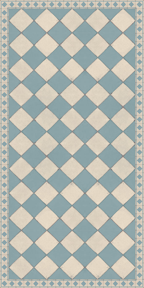 Adama Vinyl Cushioned Comfort Floor Mat (Casual_LightBlue)