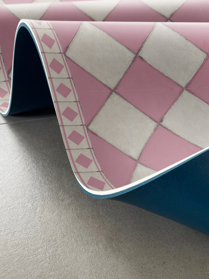 Adama Vinyl Cushioned Comfort Floor Mat (Casual_Pink)