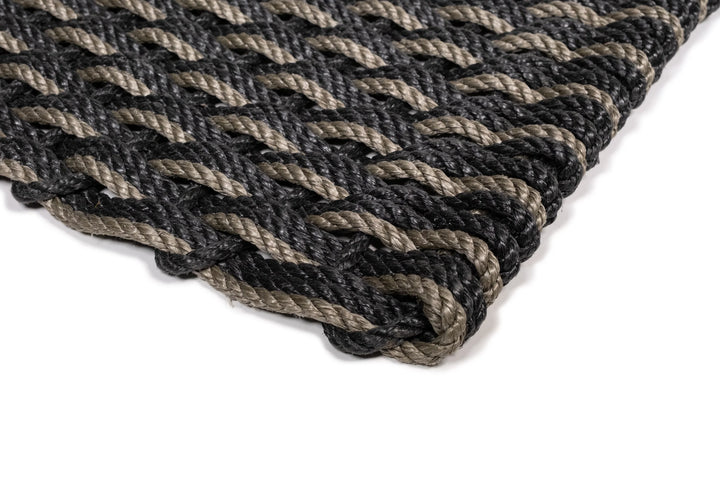 The Rope Co. Collection Handwoven Doormat (Charcoal + Charcoal + Mushroom)