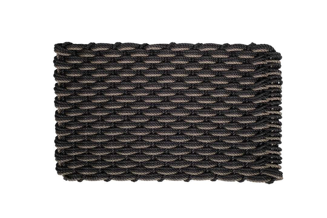 The Rope Co. Collection Handwoven Doormat (Charcoal + Charcoal + Mushroom)