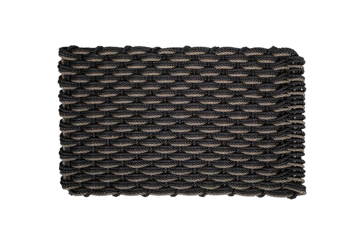 The Rope Co. Collection Handwoven Doormat (Charcoal + Charcoal + Mushroom)