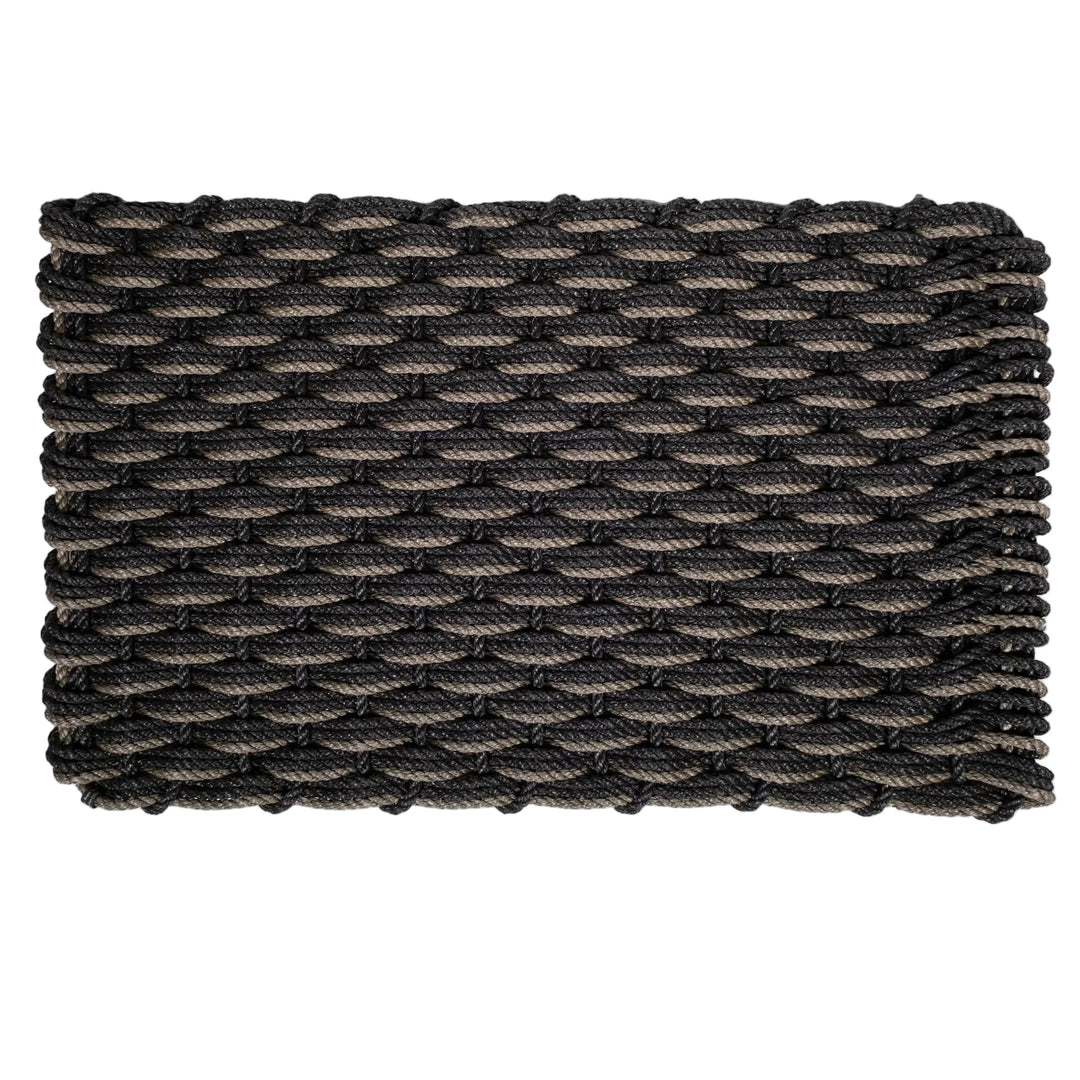 The Rope Co. Collection Handwoven Doormat (Charcoal + Charcoal + Mushroom)