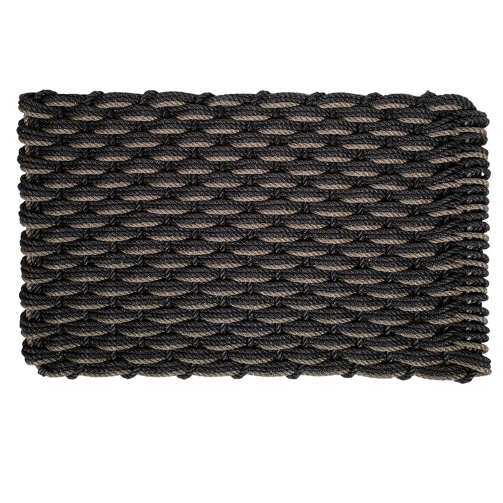 The Rope Co. Collection Handwoven Doormat (Charcoal + Charcoal + Mushroom)