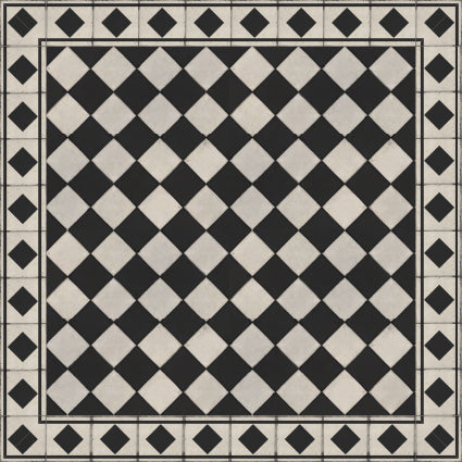 Adama Vinyl Cushioned Comfort Floor Mat (Chess_B)