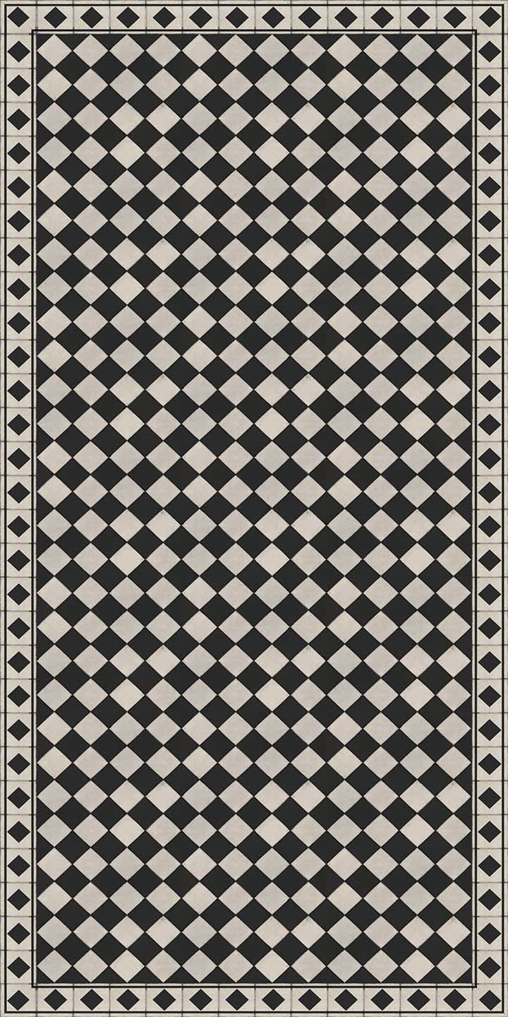 Adama Vinyl Cushioned Comfort Floor Mat (Chess_B)