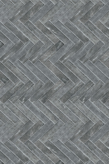 Adama Vinyl Floor Rug (Chevron_Gray) - Hudson & Vine
