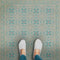 Vintage Vinyl Floorcloth Rug (Pattern 28 Serenity)