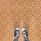 Vintage Vinyl Floorcloth Rug (Pattern 56 Lady Susan)