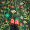 Vintage Vinyl Floorcloth Rug (Pattern 73 Dance of the Flowers)