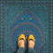 Vintage Vinyl Floorcloth Rug (Pattern 75 Pursue Harmony)