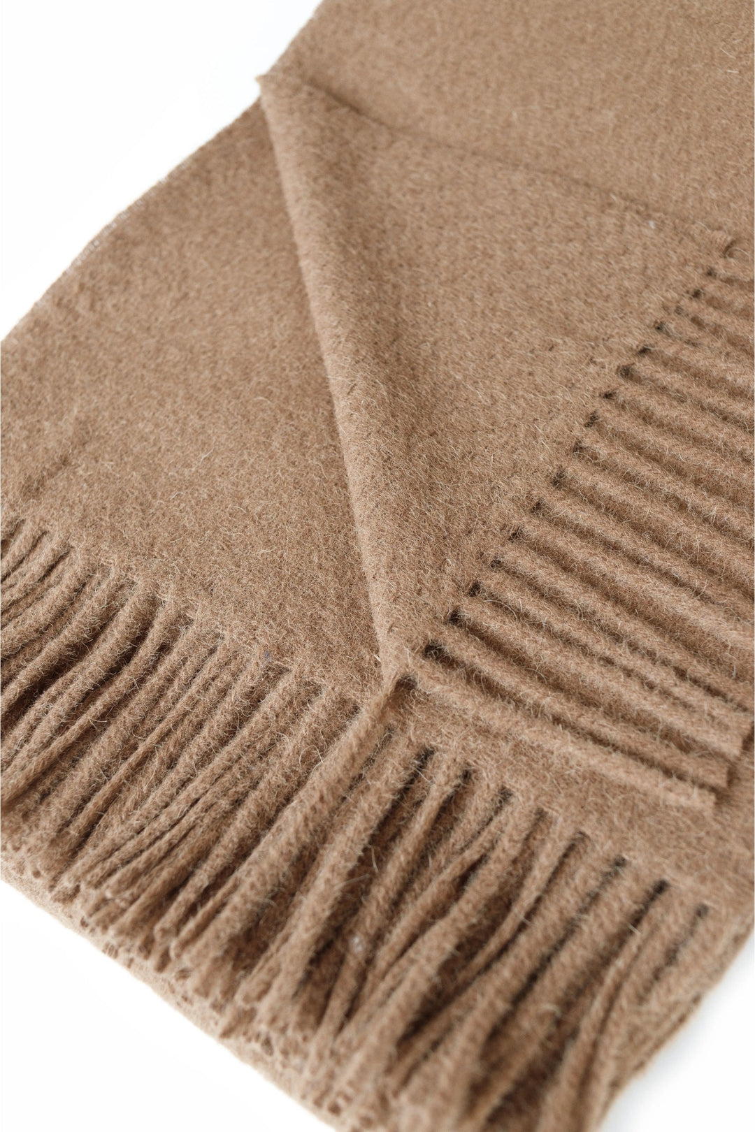 Cork Alpaca Wool Throw (Burnt Caramel)