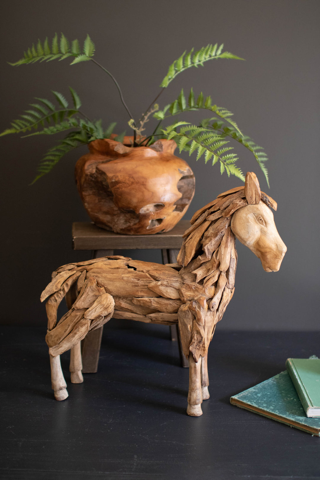 Teakwood Horse Sculpture
