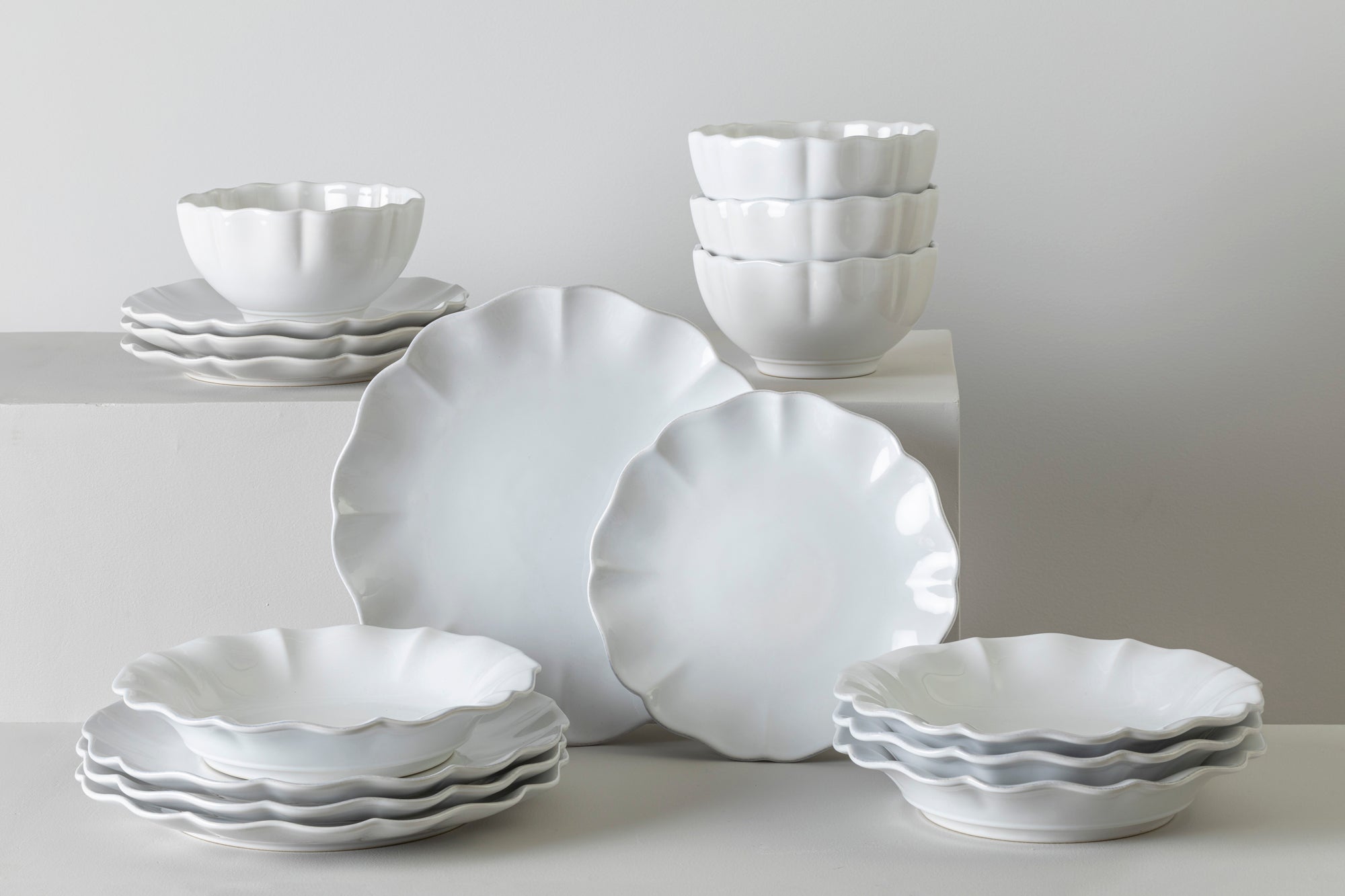 Costa Nova Rosa | Dinner Plate Set of 4 (White)
