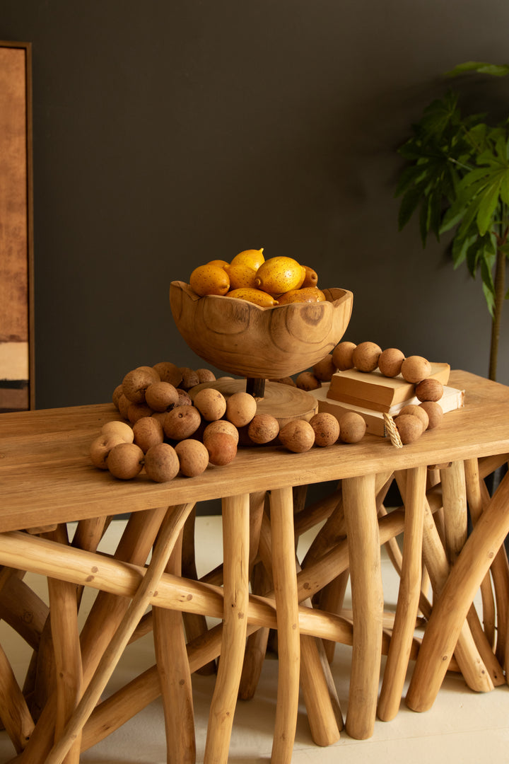Repurposed Teakwood Branches Rectangle Coffee Table
