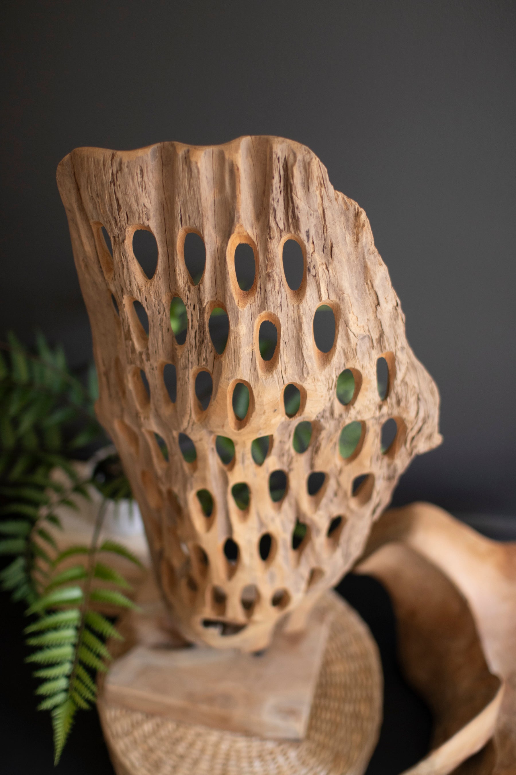 Kalalou Teak Wood Sculpture - Thumbnail 5