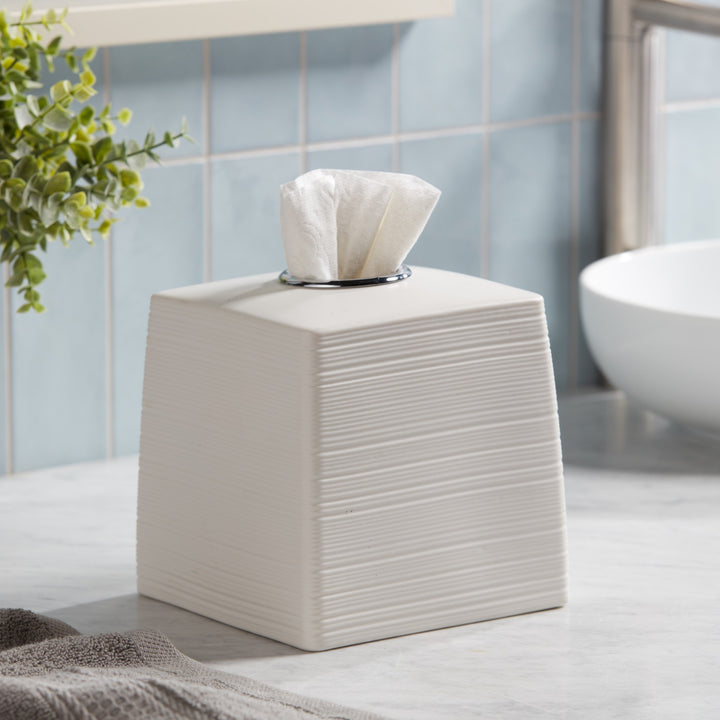 Roselli Trading Dubai  Resin Bathroom Accessories (Shiny Stainless Steel Trim)