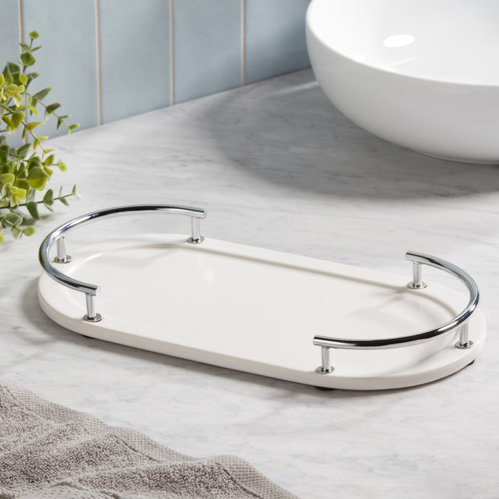 Roselli Trading Dubai  Resin Bathroom Accessories (Shiny Stainless Steel Trim)