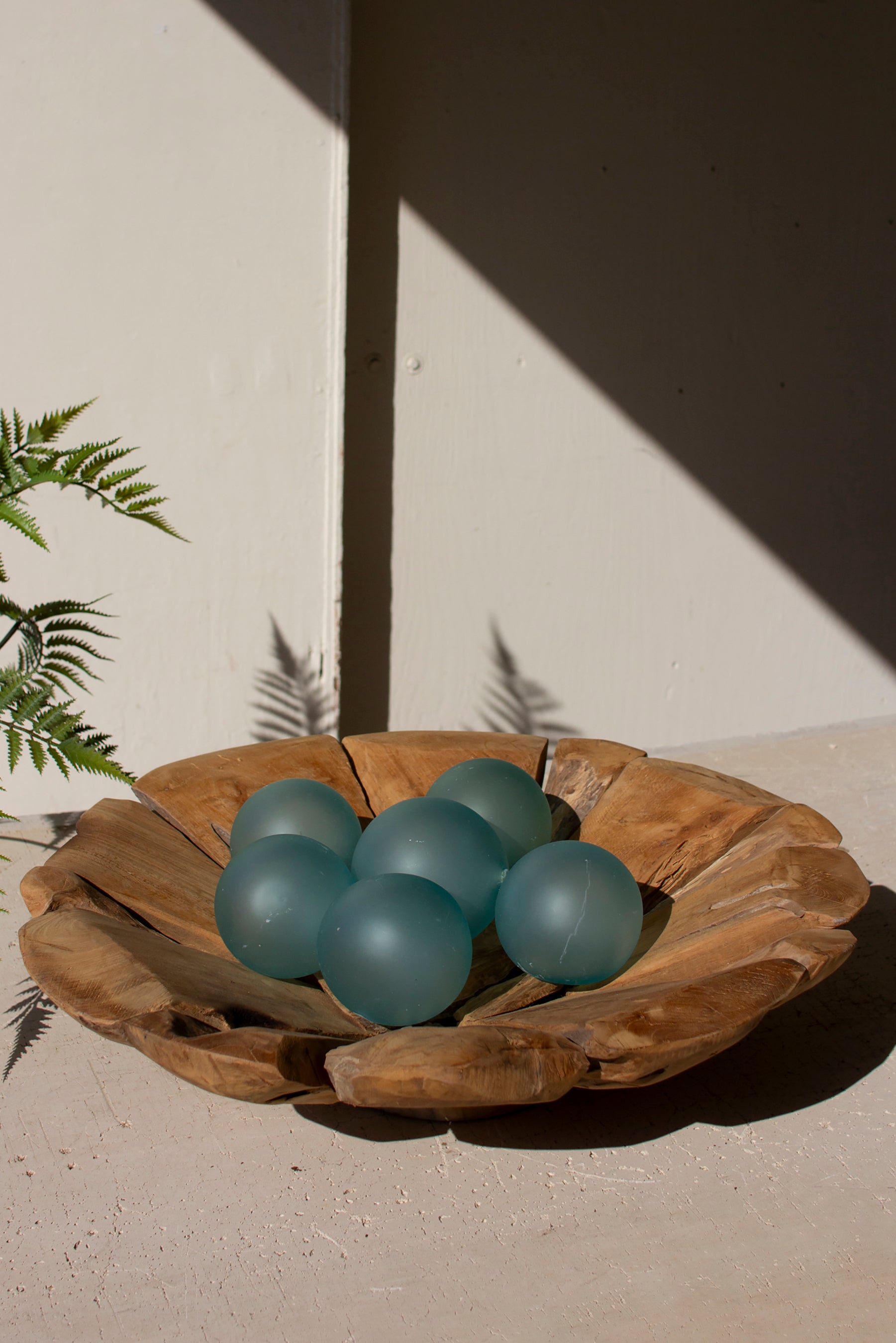 Round Teakwood Compote