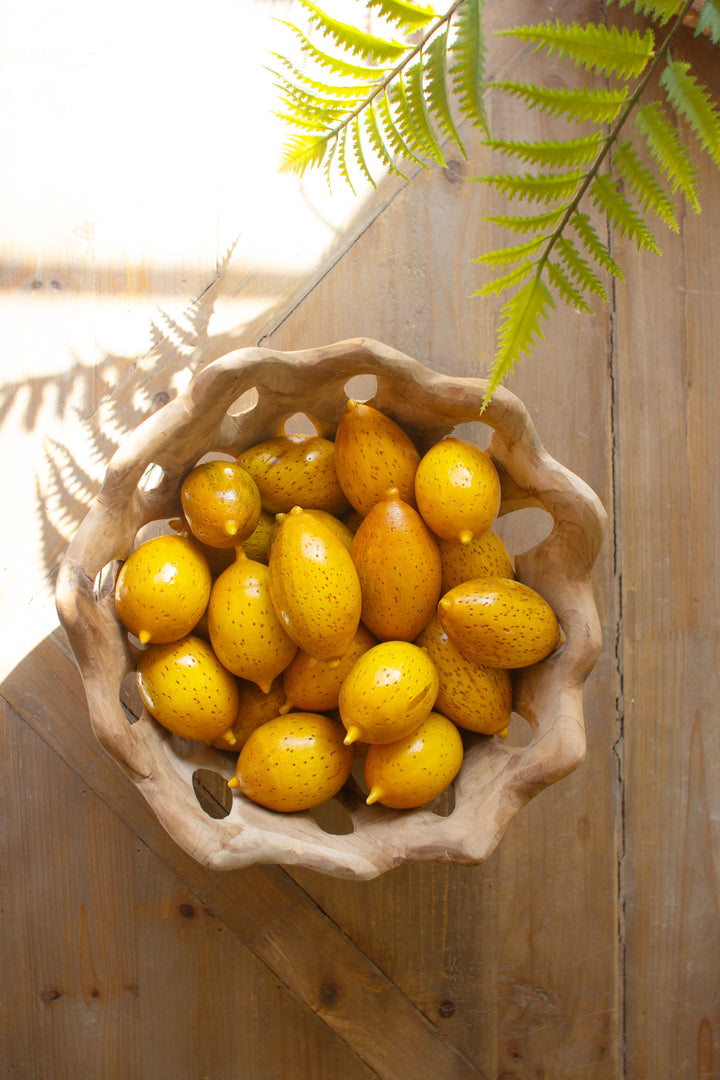 Perforated Teakwood Bowl