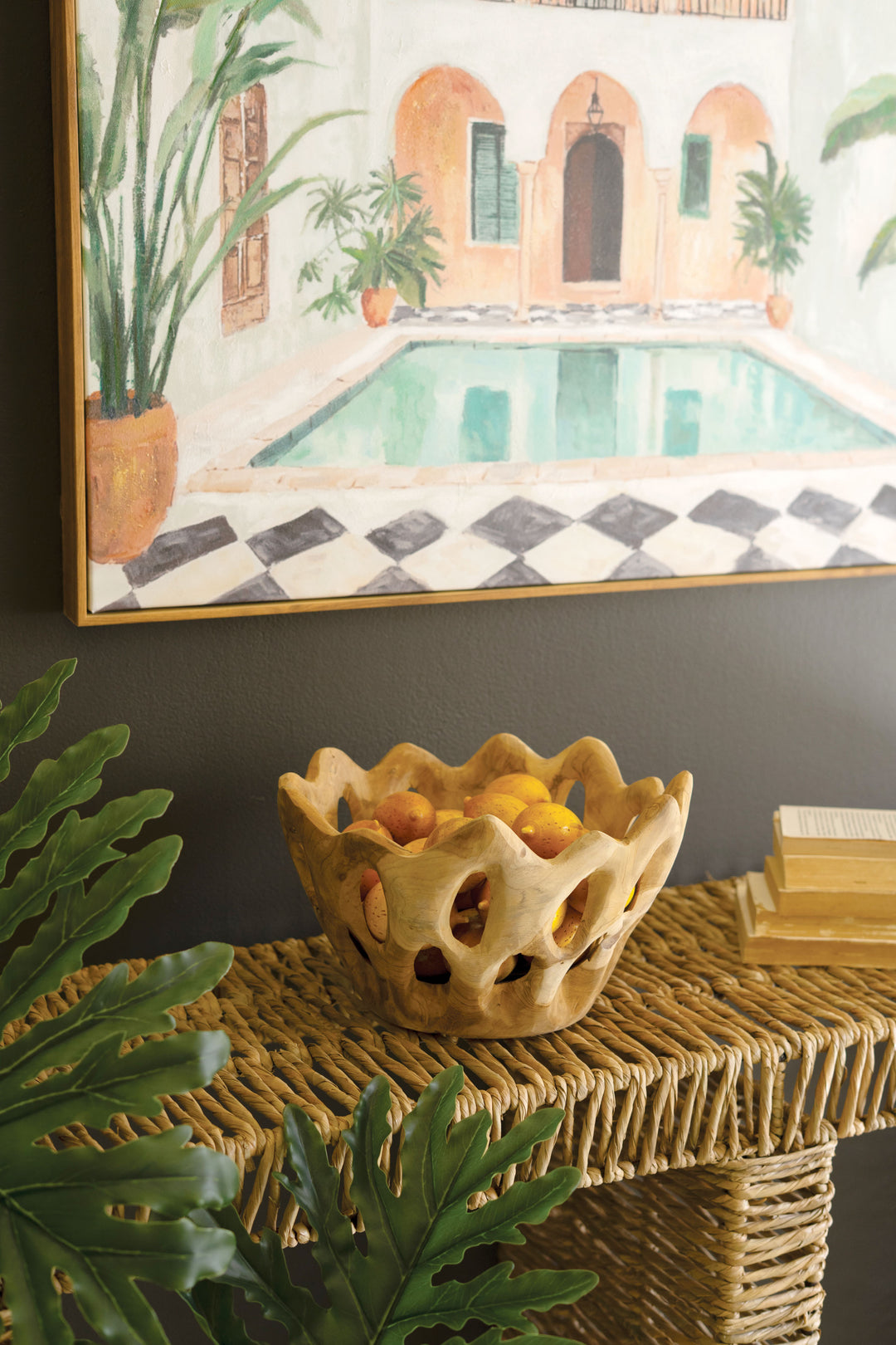 Perforated Teakwood Bowl