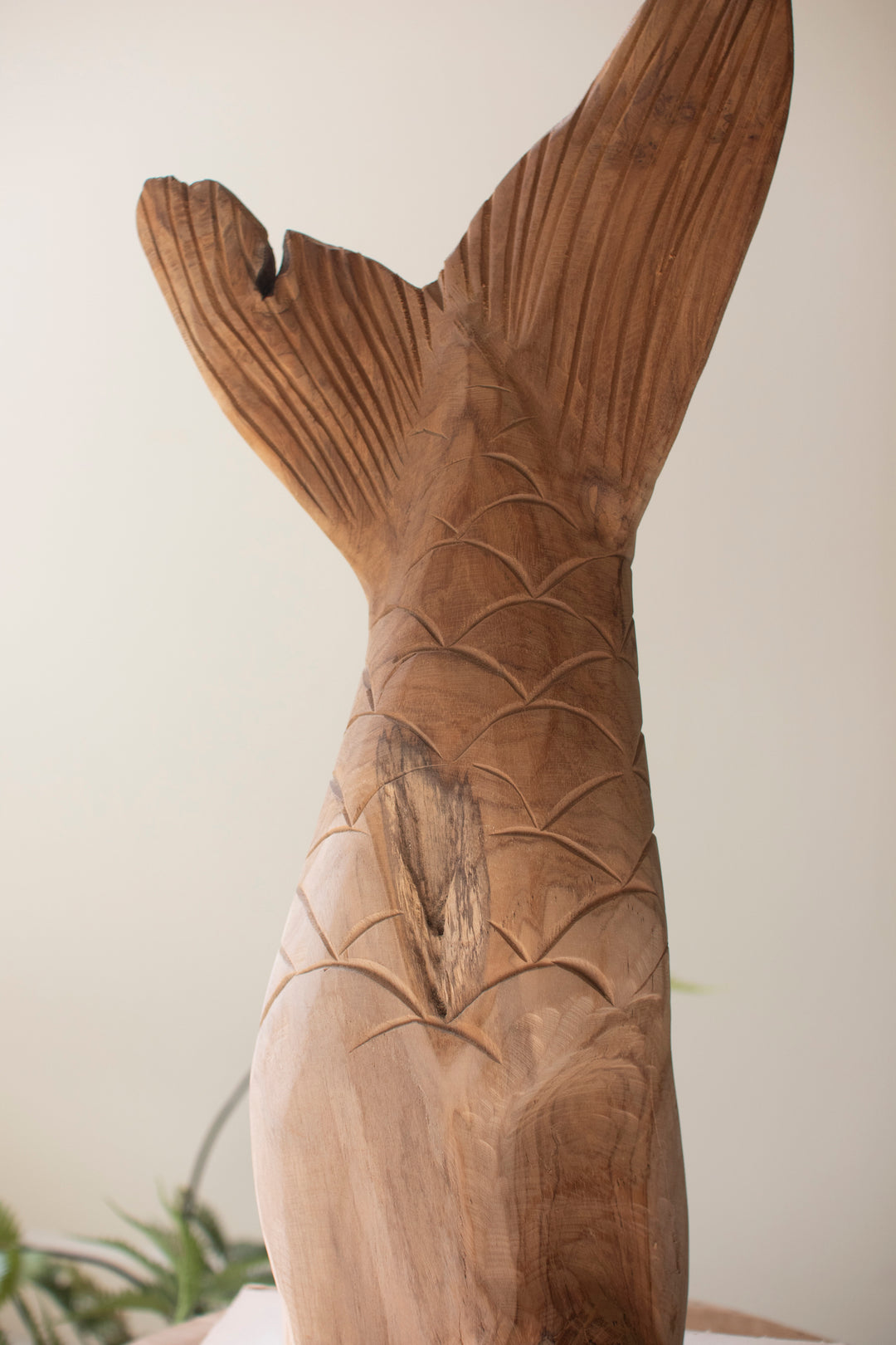 Teakwood Fishtail Sculpture