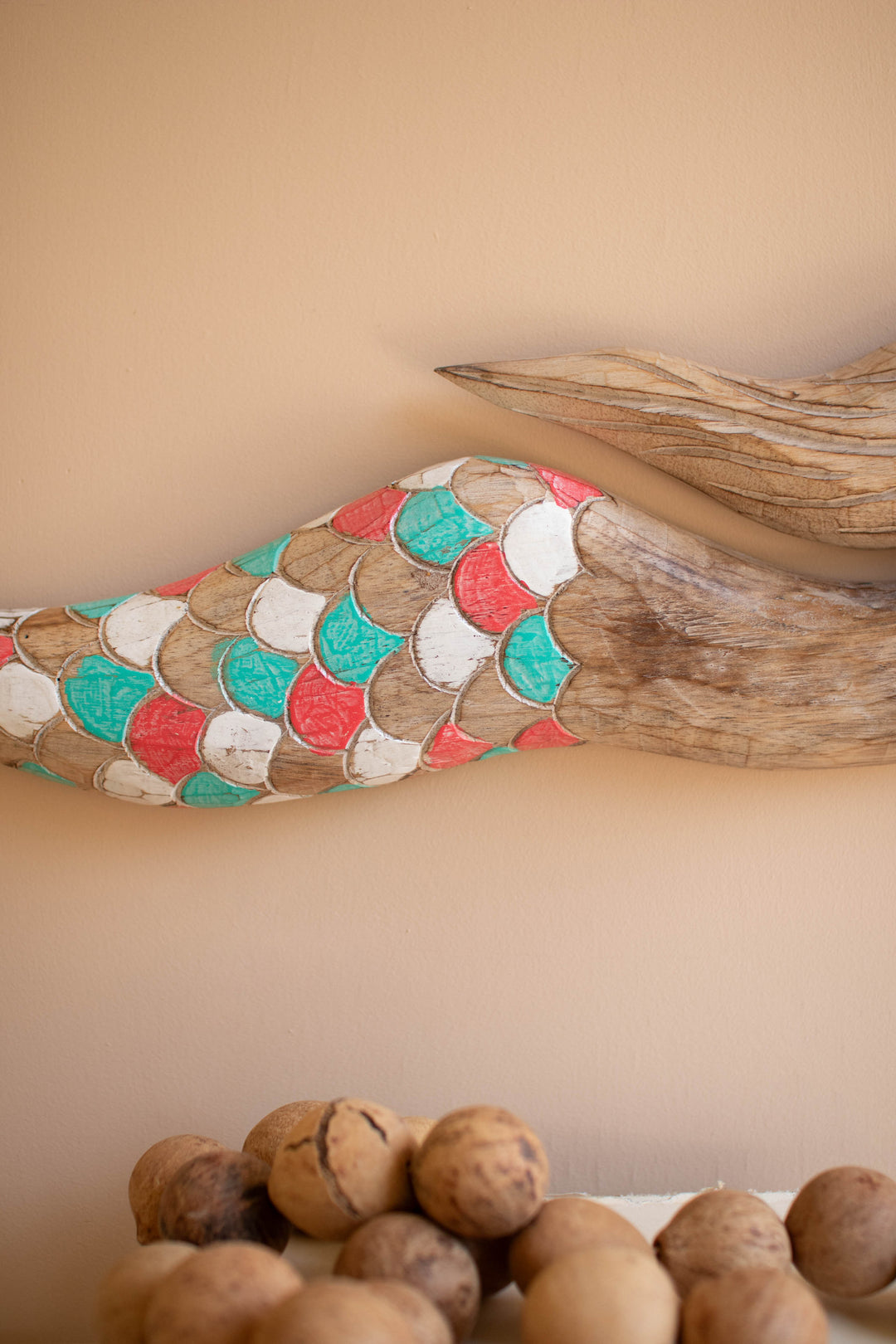 Carved Wooden Mermaid Wall Art
